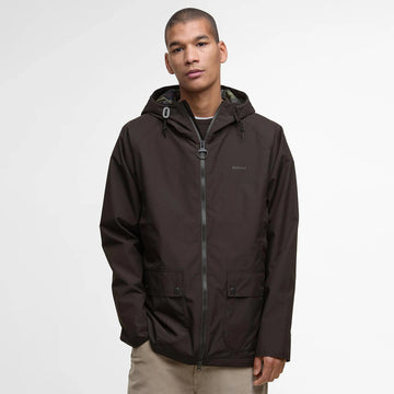 Barbour Domus Waterproof Jacket Black Oak - Parasol Store
