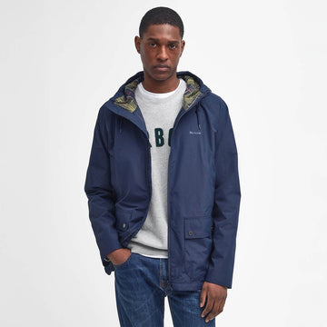 Barbour Domus Waterproof Jacket Navy/Classic - Parasol Store