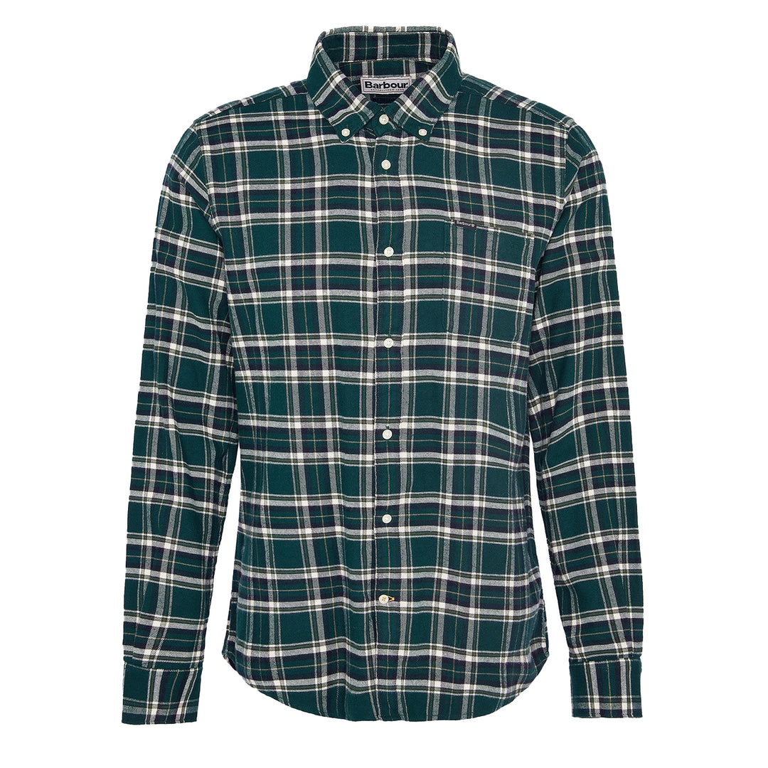 Barbour Drumhill Tailored Checked Shirt Evergreen - Parasol Store