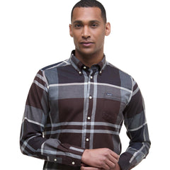 Barbour Dunoon Tailored L/S Shirt Midnight Oak Tartan - Parasol Store