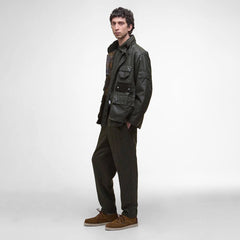 Barbour Editor Waxed Jacket Archive Olive - Parasol Store