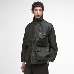 Barbour Editor Waxed Jacket Archive Olive - Parasol Store
