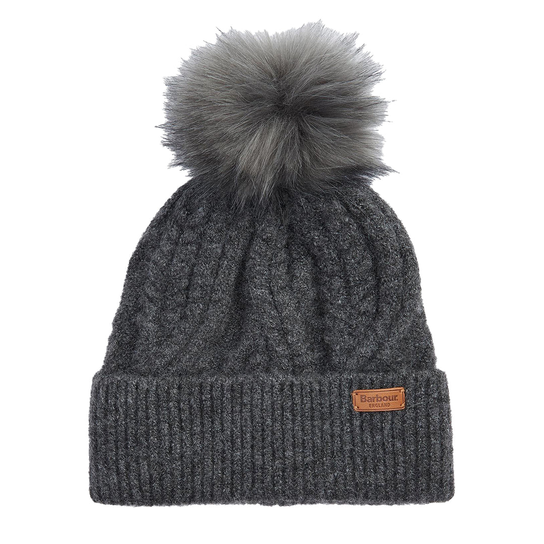 Barbour Elsdon Beanie Hat Grey - Parasol Store