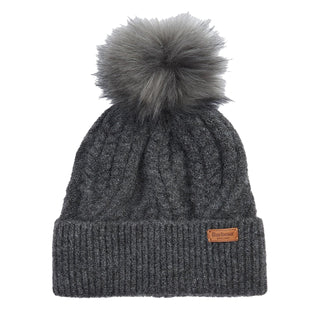 Barbour Elsdon Beanie Hat Grey - Parasol Store