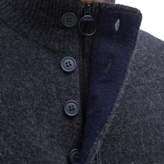 Barbour Essential Elbow Patch Jumper Charcoal - Parasol Store