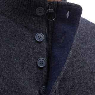 Barbour Essential Elbow Patch Jumper Charcoal