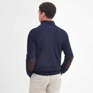 Barbour Essential Elbow Patch Jumper Navy