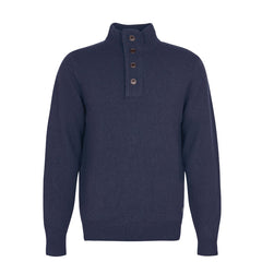 Barbour Essential Elbow Patch Jumper Navy - Parasol Store
