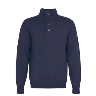 Barbour Essential Elbow Patch Jumper Navy