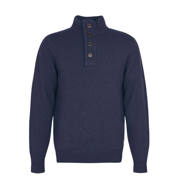 Barbour Essential Elbow Patch Jumper Navy
