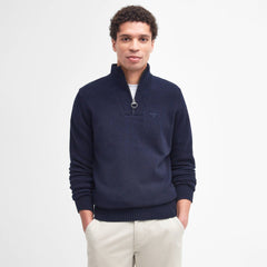 Barbour Essential Half Zip Jumper Navy - Parasol Store