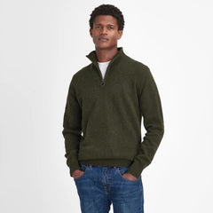 Barbour Essential Half Zip Jumper Seaweed - Parasol Store