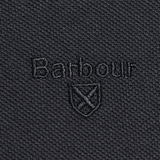 Barbour Essential L/S Polo Shirt Black - Parasol Store