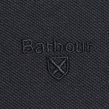 Barbour Essential L/S Polo Shirt Black - Parasol Store