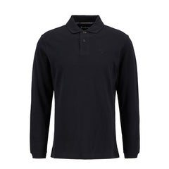 Barbour Essential L/S Polo Shirt Black - Parasol Store