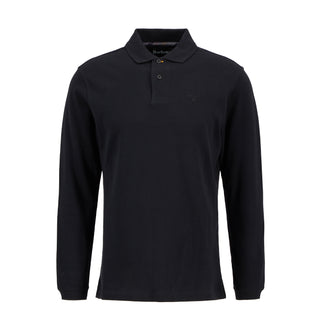 Barbour Essential L/S Polo Shirt Black - Parasol Store