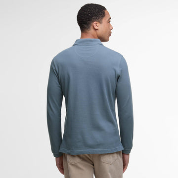 Barbour Essential L/S Polo Shirt Bluestone - Parasol Store