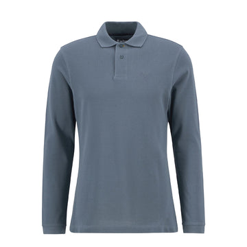 Barbour Essential L/S Polo Shirt Bluestone - Parasol Store