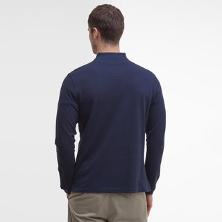 Barbour Essential L/S Polo Shirt Navy - Parasol Store