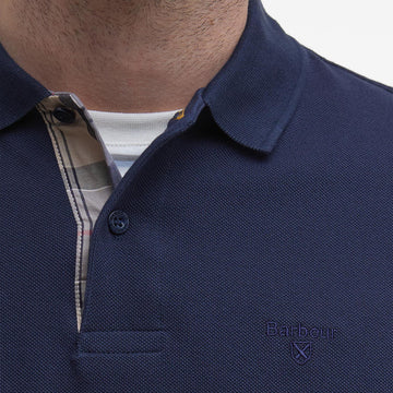 Barbour Essential L/S Polo Shirt Navy - Parasol Store