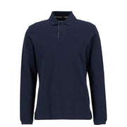 Barbour Essential L/S Polo Shirt Navy - Parasol Store