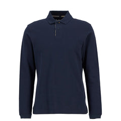 Barbour Essential L/S Polo Shirt Navy - Parasol Store