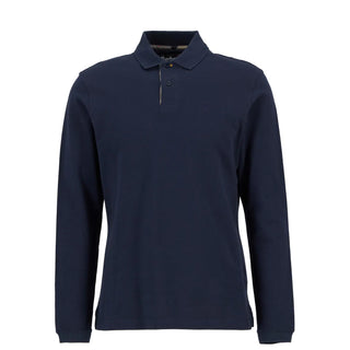 Barbour Essential L/S Polo Shirt Navy - Parasol Store