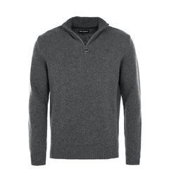 Barbour Essential Lambswool Half Zip Knitted Jumper Charcoal - Parasol Store