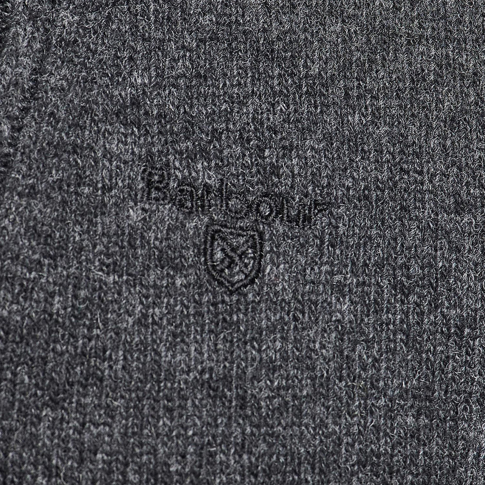 Barbour Essential Lambswool Half Zip Knitted Jumper Charcoal - Parasol Store