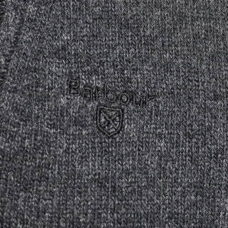 Barbour Essential Lambswool Half Zip Knitted Jumper Charcoal - Parasol Store
