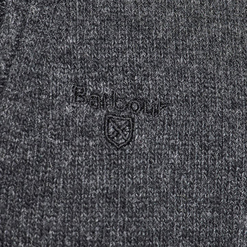 Barbour Essential Lambswool Half Zip Knitted Jumper Charcoal - Parasol Store