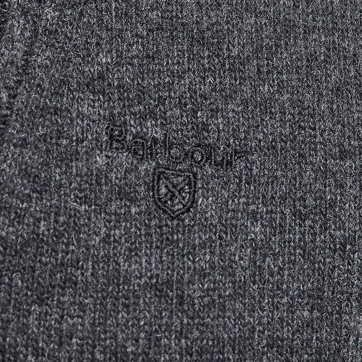 Barbour Essential Lambswool Half Zip Knitted Jumper Charcoal - Parasol Store
