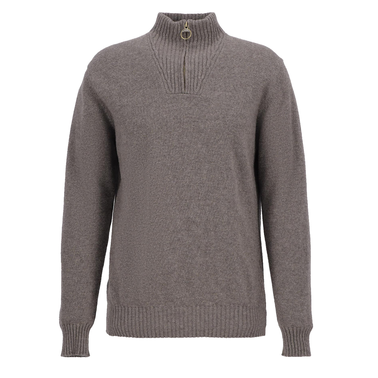 Barbour Essential Lambswool Half Zip Knitted Jumper Dark Stone - Parasol Store