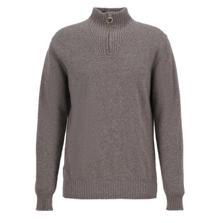 Barbour Essential Lambswool Half Zip Knitted Jumper Dark Stone - Parasol Store