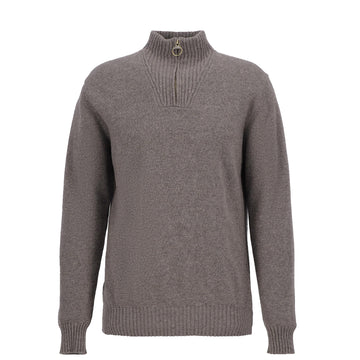 Barbour Essential Lambswool Half Zip Knitted Jumper Dark Stone - Parasol Store