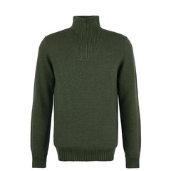 Barbour Essential Lambswool Half Zip Knitted Jumper Mid Olive