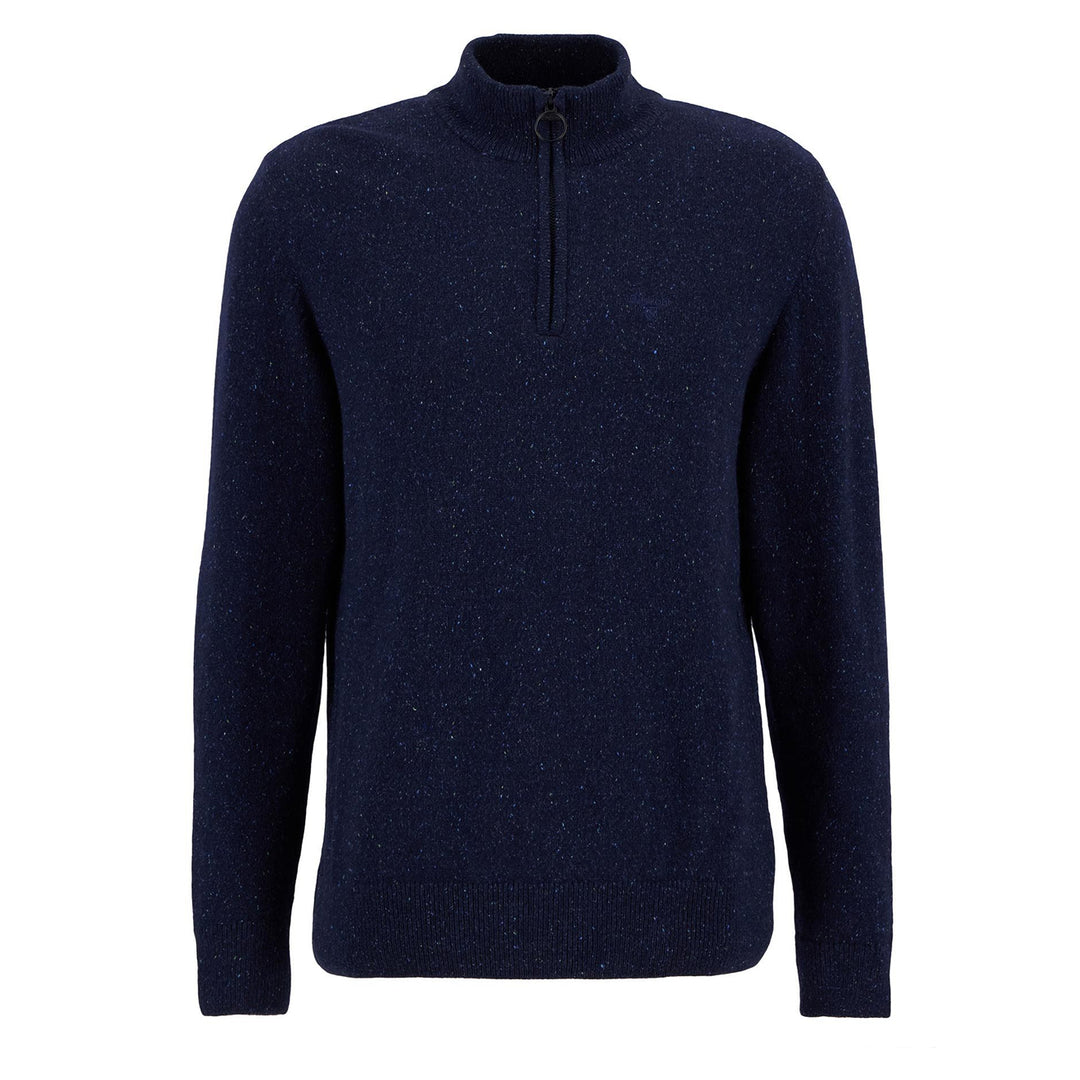 Barbour Essential Tisbury Half Zip Knitted Jumper Navy - Parasol Store