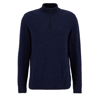 Barbour Essential Tisbury Half Zip Knitted Jumper Navy - Parasol Store