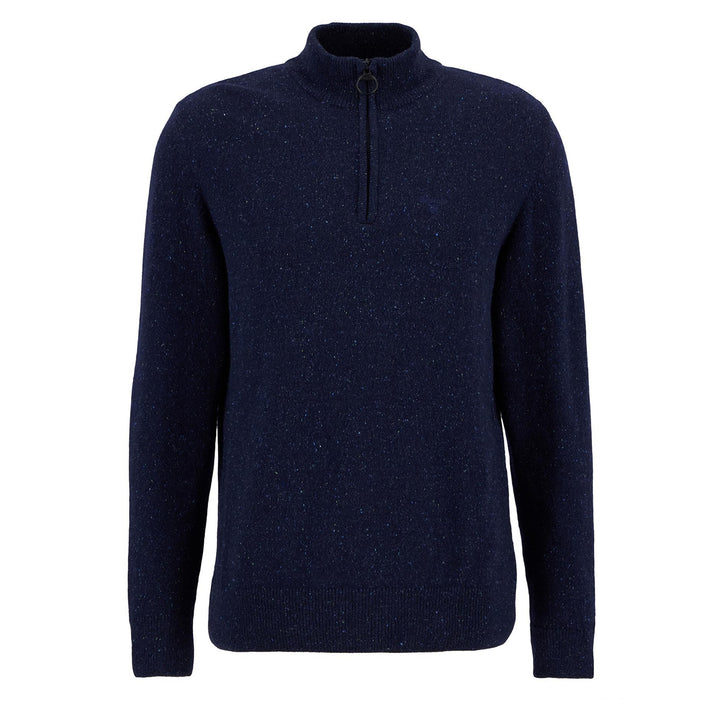 Barbour Essential Tisbury Half Zip Knitted Jumper Navy - Parasol Store