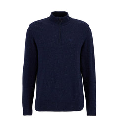 Barbour Essential Tisbury Half Zip Knitted Jumper Navy - Parasol Store