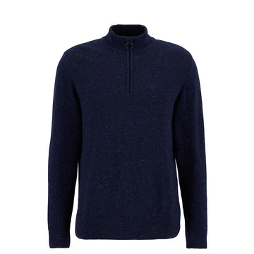 Barbour Essential Tisbury Half Zip Knitted Jumper Navy - Parasol Store