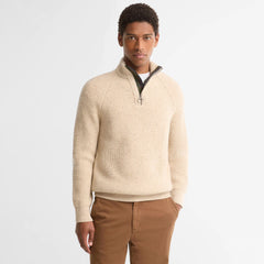 Barbour Essentials Fleck Half Zip Pearl