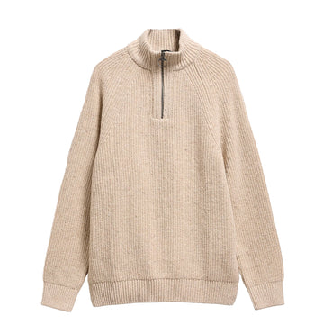 Barbour Essentials Fleck Half Zip Pearl