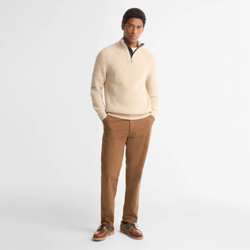 Barbour Essentials Fleck Half Zip Pearl