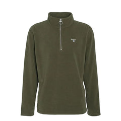 Barbour Essentials Half Zip Fleece Mid Olive - Parasol Store