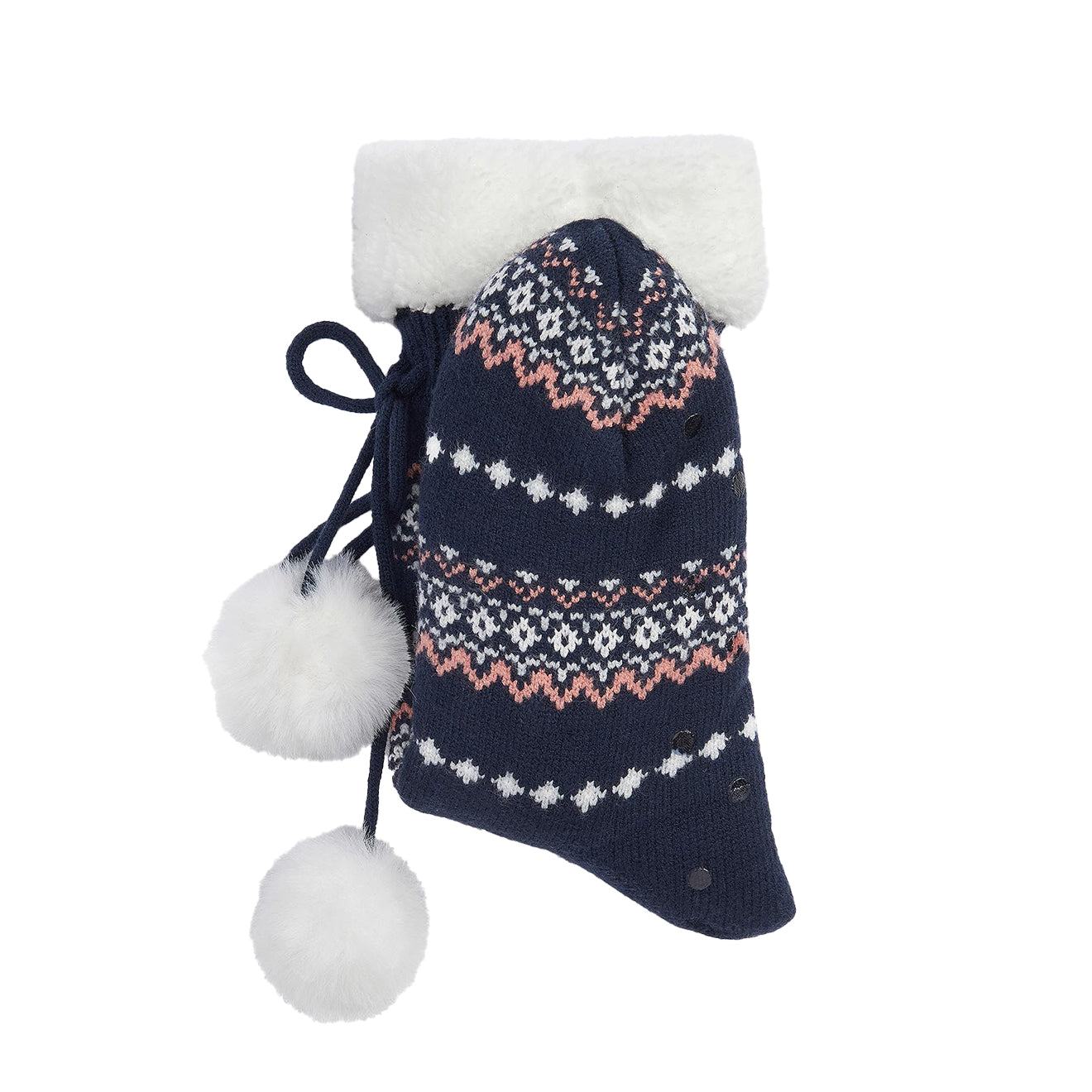 Barbour Fair Isle Lounge Socks Pink/Navy - Parasol Store