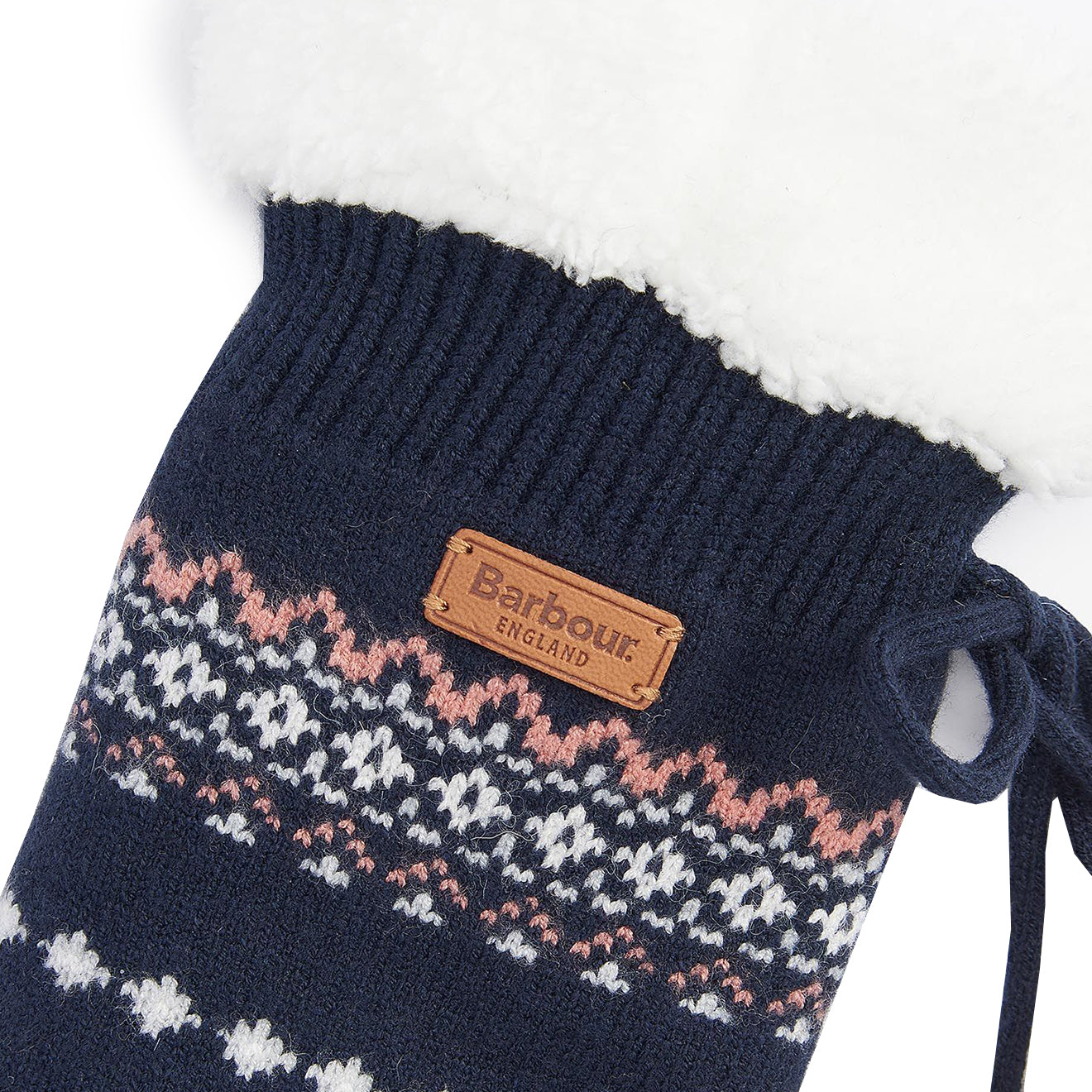 Barbour Fair Isle Lounge Socks Pink/Navy - Parasol Store