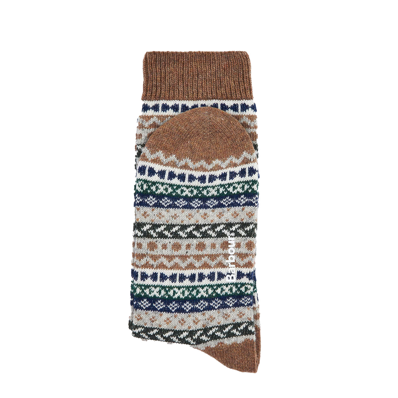 Barbour Fair Isle Sock 2 Pack Green Loch Mix - Parasol Store