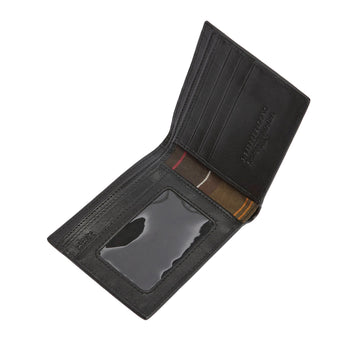 Barbour Farne Woven Leather Wallet Black