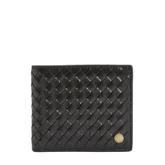 Barbour Farne Woven Leather Wallet Black